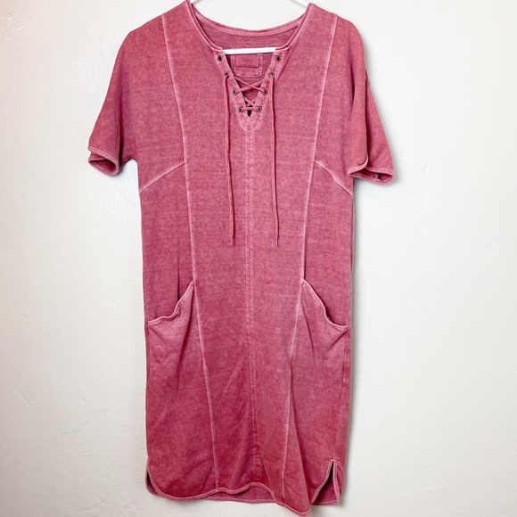 Dresses & Skirts - 🌻 Wrap | Rose Pink Tie Neck Dress with Pockets